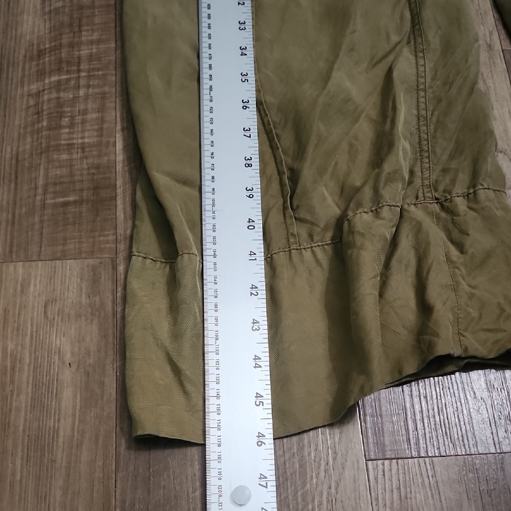 Hei Hei Anthropologie Linen Blend Wide Leg Jumpsuit Olive Green Small - Picture 12 of 16